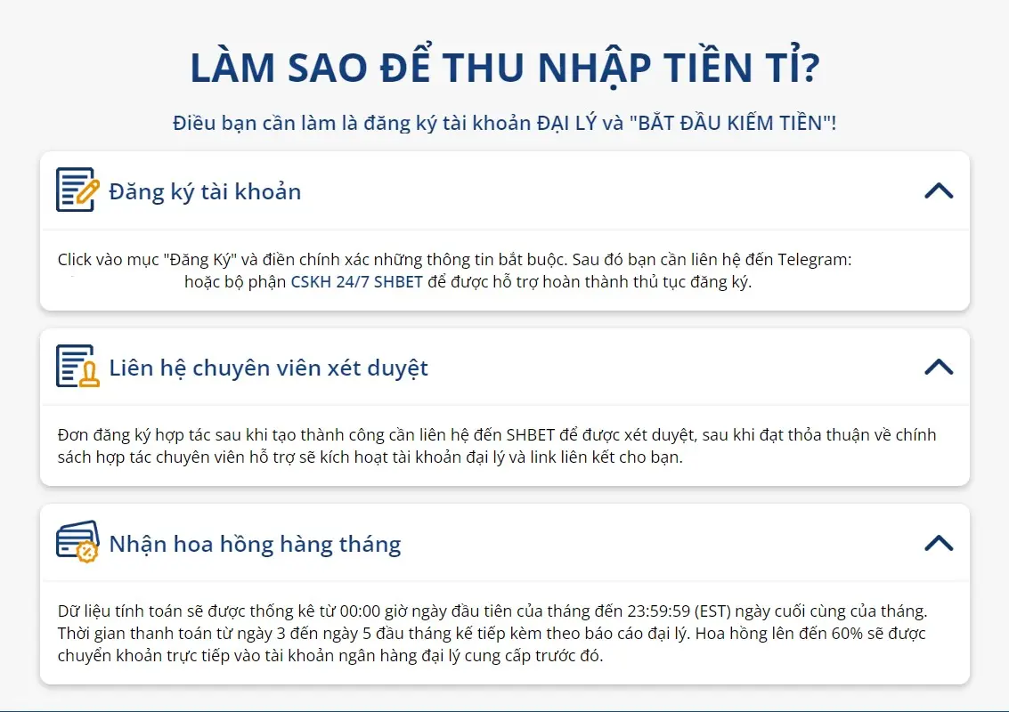 Đại lý SHBET - Hoa Hồng Cao Ngất Ngưỡng Lên Đến 60% 5 Hướng dẫn đăng ký đại lý Shbet